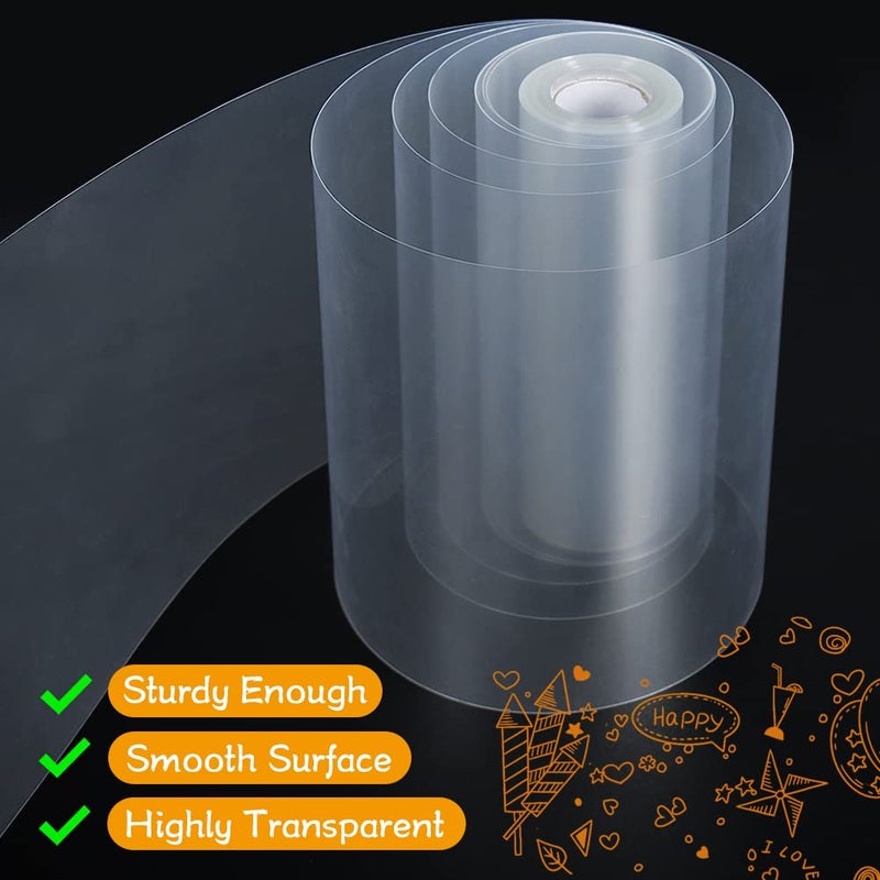 YQL Cake Collar 8 Inch,Acetate Cake Collar Roll DIY Acetate Sheet Baking Transparent Mousse Cake Sheets Surrounding Edge Clear Cake Strips for Baking Decorate Shaker Cards Making(8x394 Inch) - Image 4